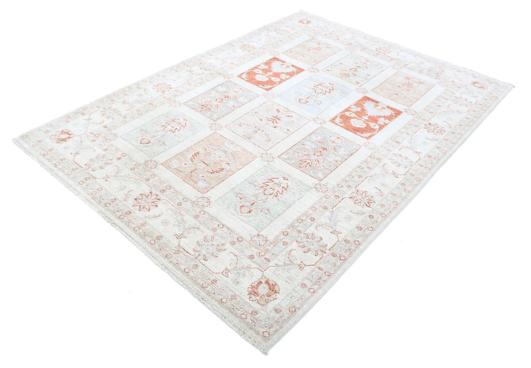 Afghan Serenity Rug 5' 6" x 7' 7" Hand-Knotted | No. AT32686