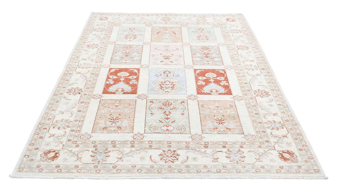 Afghan Serenity Rug 5' 6" x 7' 7" Hand-Knotted | No. AT32686