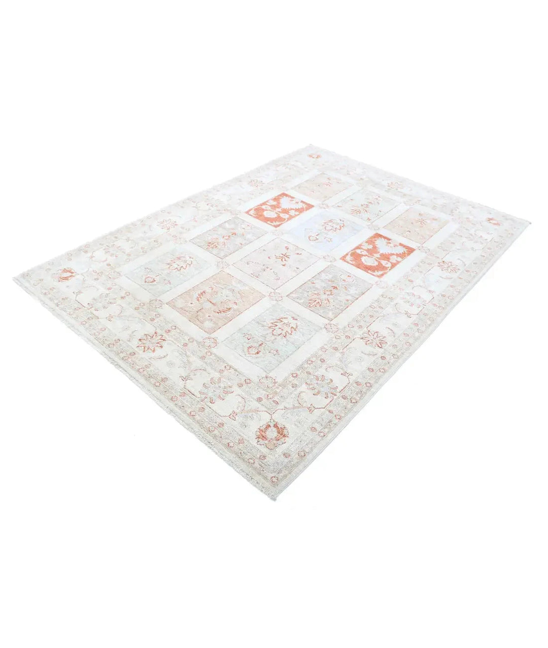 Afghan Serenity Rug 5' 6" x 7' 7" Hand-Knotted | No. AT32686