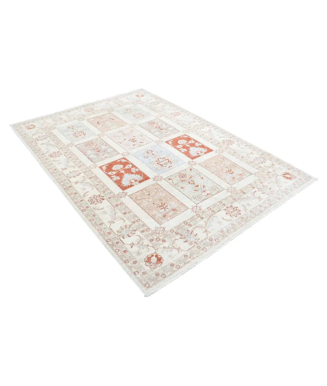 Afghan Serenity Rug 5' 6" x 7' 7" Hand-Knotted | No. AT32686