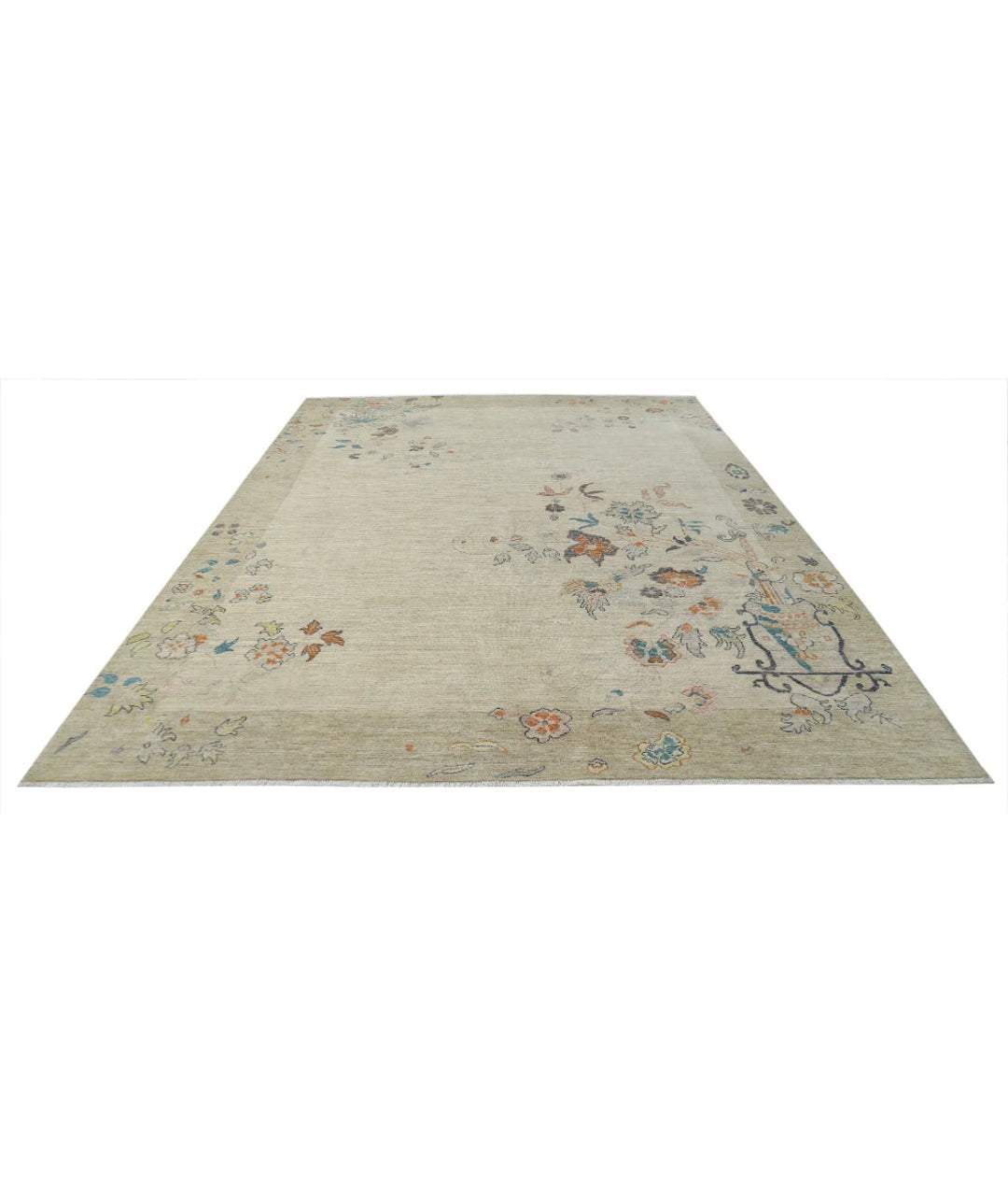 Chinese Oriental Rug 8' 11" x 11' 11" Hand-Knotted | No. AT32747