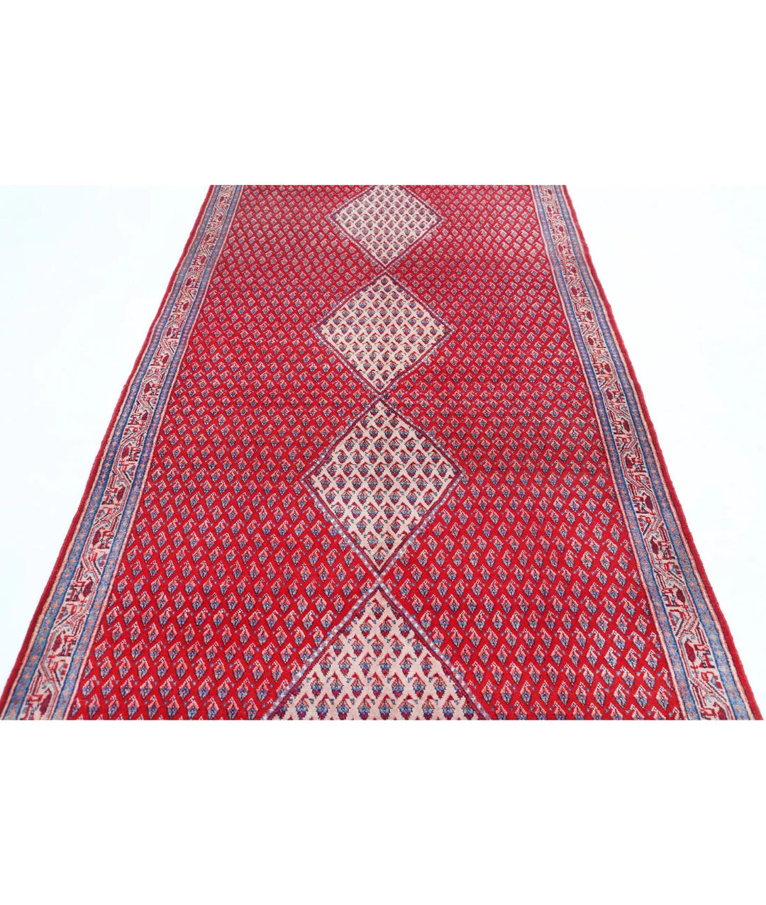 Persian Mir Saraband Runner 4' 4" x 10' 1" Hand-Knotted | No. AT32983
