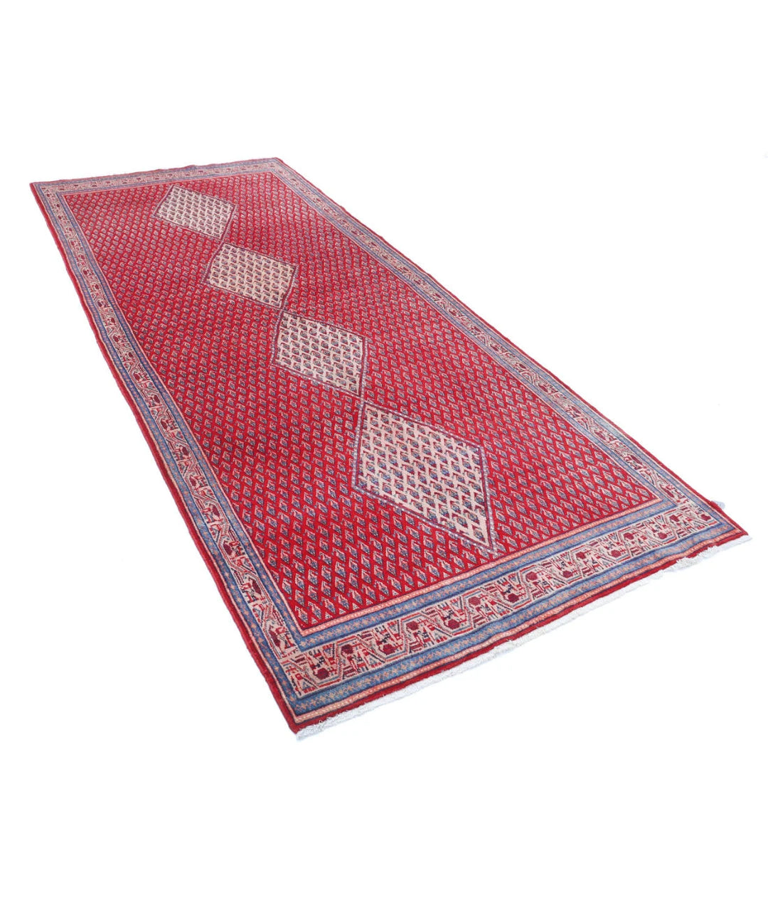 Persian Mir Saraband Runner 4' 4" x 10' 1" Hand-Knotted | No. AT32983