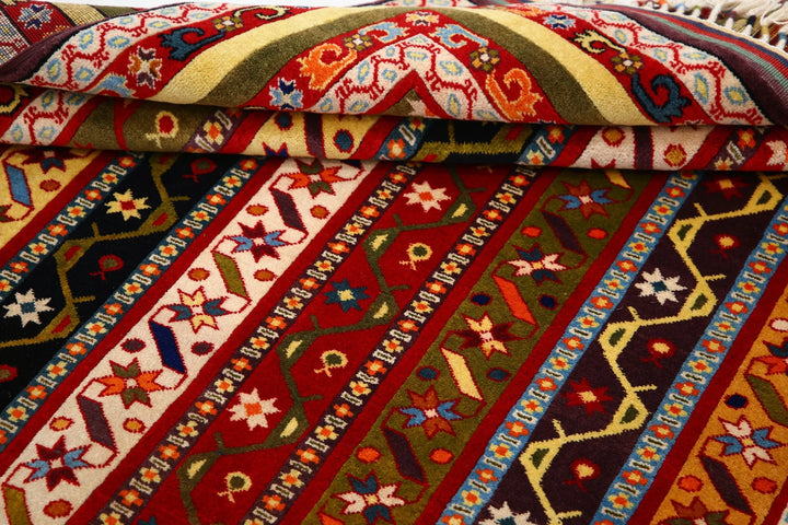 Afghan Shaal Rug 5' 1" x 7' 5" Hand-Knotted | No. AT33002