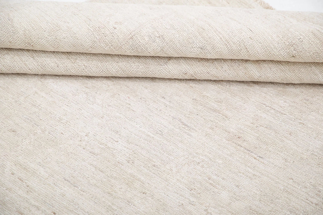 Tan Afghan Khotan Rug 8' 2" x 10' 1" Hand-Knotted | No. AT33020