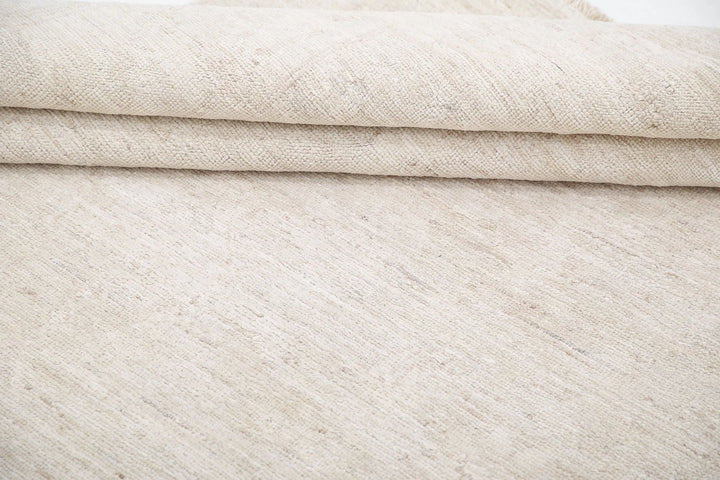 Tan Afghan Khotan Rug 8' 2" x 10' 1" Hand-Knotted | No. AT33020