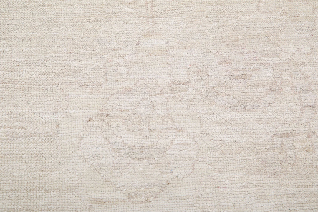 Tan Afghan Khotan Rug 8' 2" x 10' 1" Hand-Knotted | No. AT33020