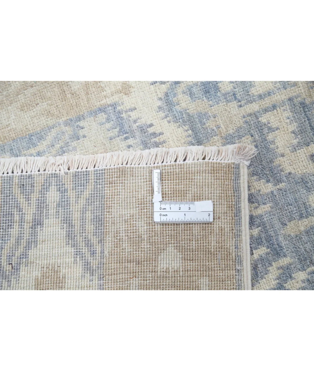 Ivory Afghan Oriental Rug 8' 3" x 10' 1" Hand-Knotted | No. AT330293