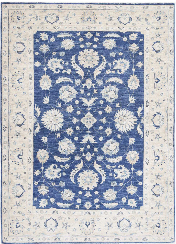 Afghan Ziegler Sultanabad Rug 4' 9" x 6' 7" Hand-Knotted | No. AT33095