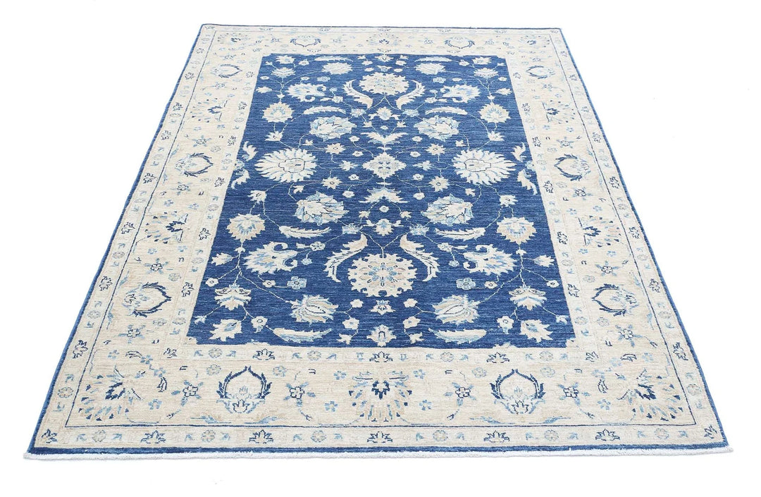 Afghan Ziegler Sultanabad Rug 4' 9" x 6' 7" Hand-Knotted | No. AT33095