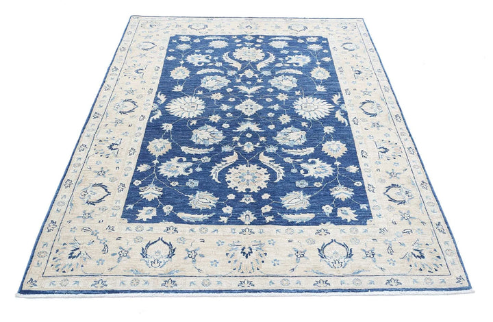 Afghan Ziegler Sultanabad Rug 4' 9" x 6' 7" Hand-Knotted | No. AT33095