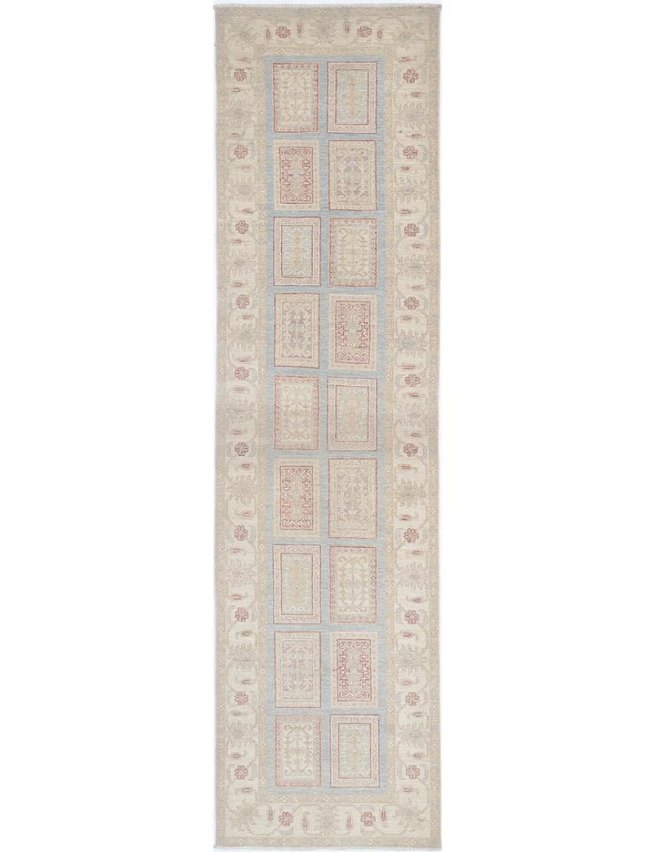 Afghan Bakhtiari Runner Rug 2' 6" x 10' 1" Hand-Knotted | No. AT33272