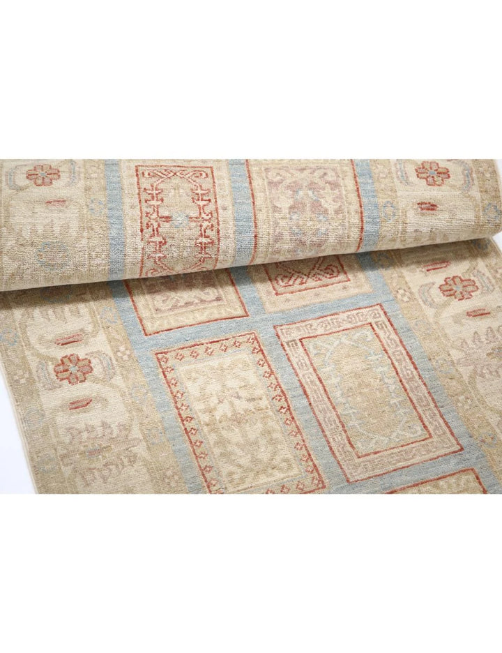 Afghan Bakhtiari Runner Rug 2' 6" x 10' 1" Hand-Knotted | No. AT33272