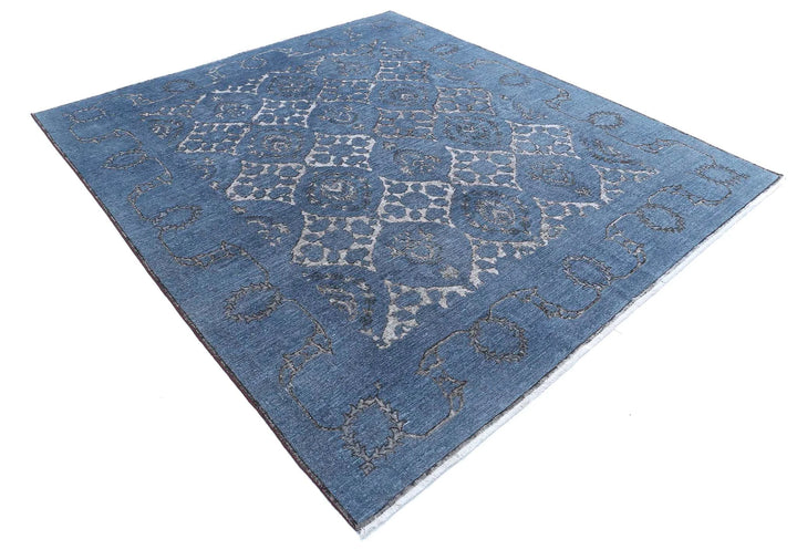 Afghan Oriental Rug 7' 10" x 8' 10" Hand-Knotted | No. AT33301