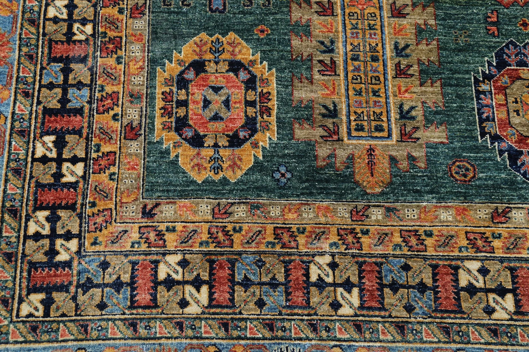 Afghan Nomadic Caucasian Humna Rug 11' 9" x 14' 7" Hand-Knotted | No. AT33348