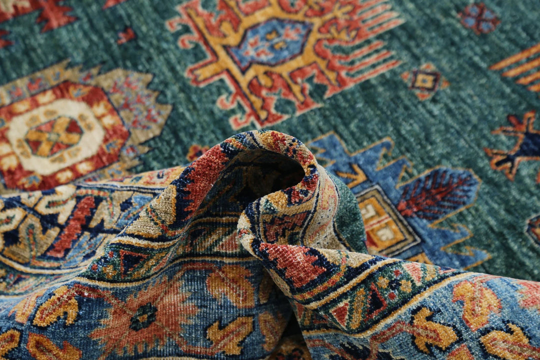 Afghan Nomadic Caucasian Humna Rug 11' 9" x 14' 7" Hand-Knotted | No. AT33348