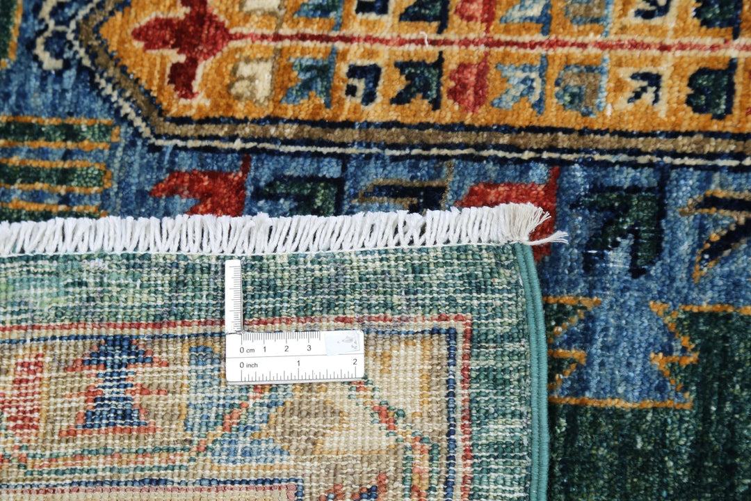 Afghan Nomadic Caucasian Humna Rug 11' 9" x 14' 7" Hand-Knotted | No. AT33348