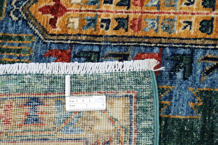 Afghan Nomadic Caucasian Humna Rug 11' 9" x 14' 7" Hand-Knotted | No. AT33348