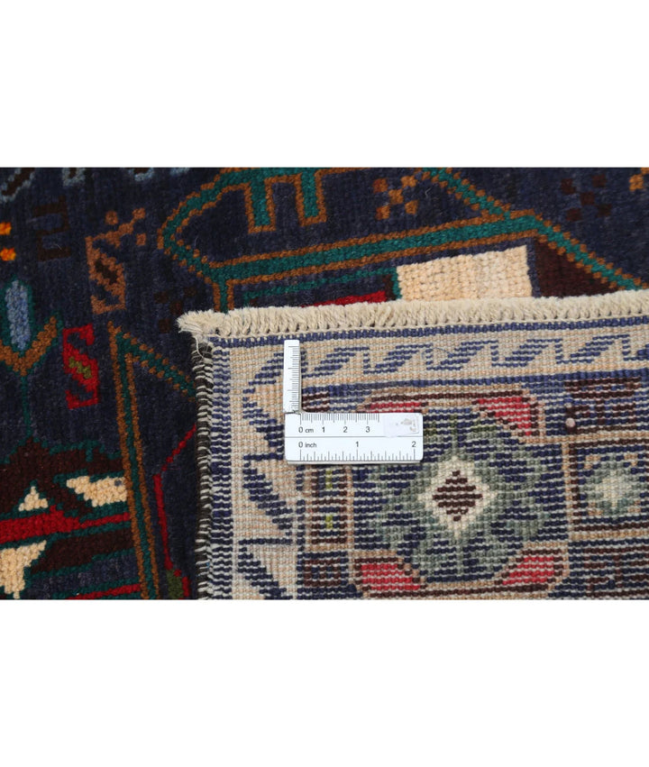 Red Afghan Tribal Rug 2' 9" x 4' 5" Hand-Knotted | No. AT33413