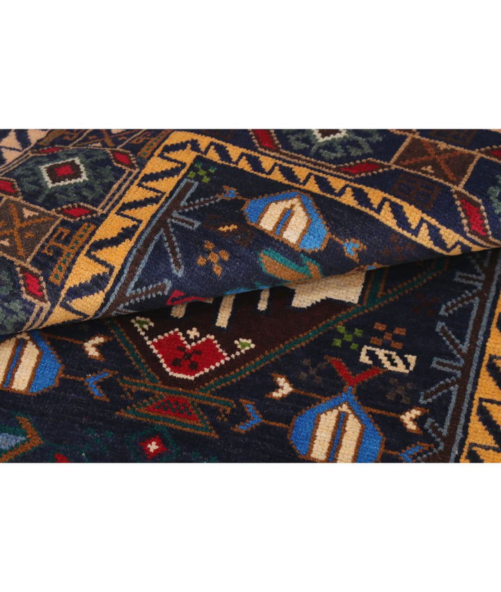 Red Afghan Tribal Rug 2' 9" x 4' 5" Hand-Knotted | No. AT33413