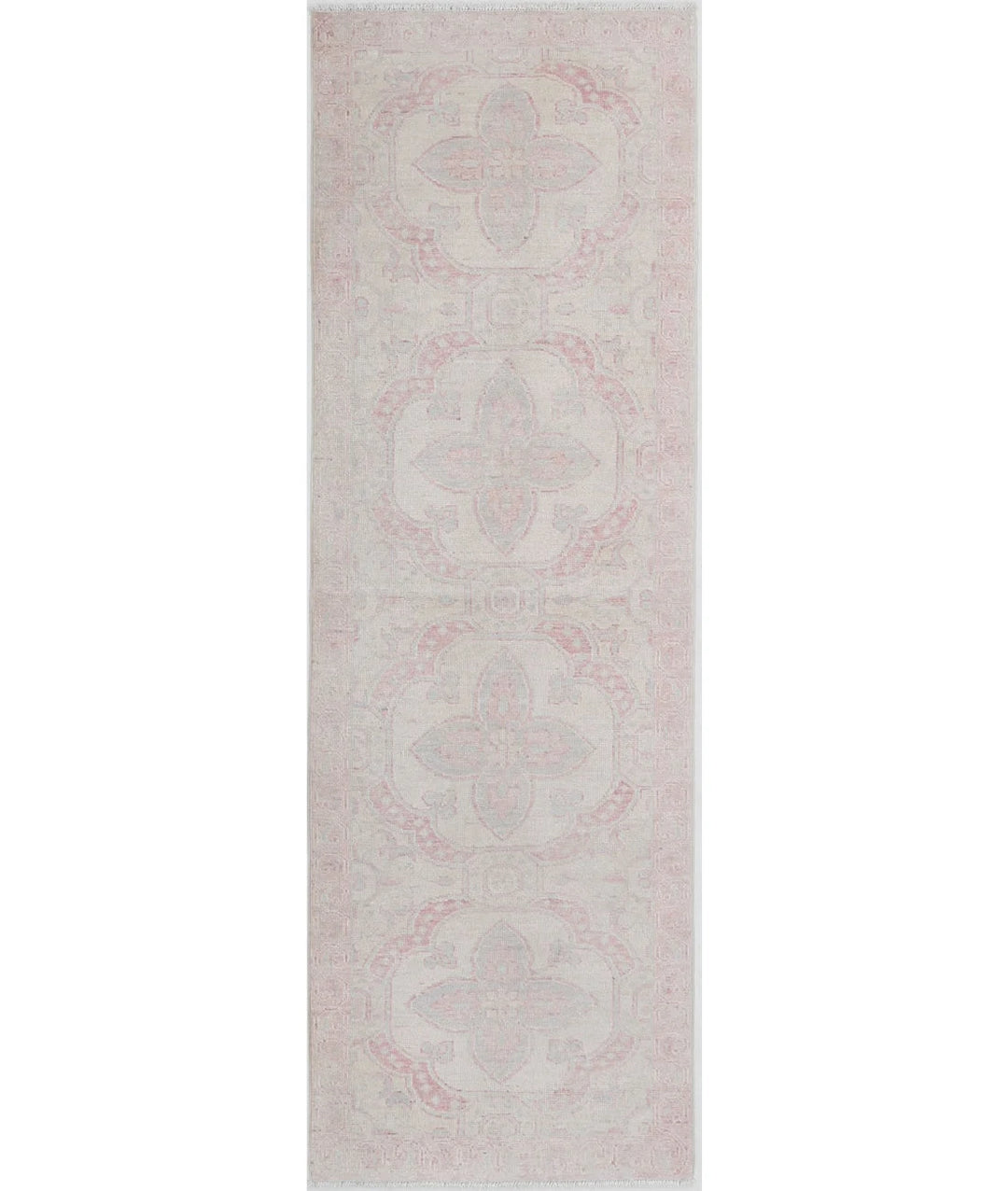 Ivory Afghan Serenity Rug 1' 11" x 6' 2" Hand-Knotted | No. AT33436