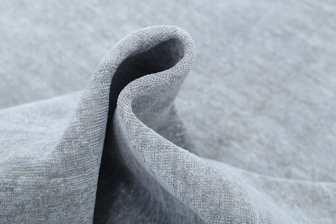 Grey Afghan Overdye Rug 6' 1" x 8' 8" Hand-Knotted | No. AT33463