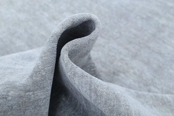 Grey Afghan Overdye Rug 6' 1" x 8' 8" Hand-Knotted | No. AT33463