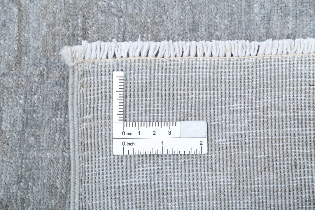Grey Afghan Overdye Rug 6' 1" x 8' 8" Hand-Knotted | No. AT33463
