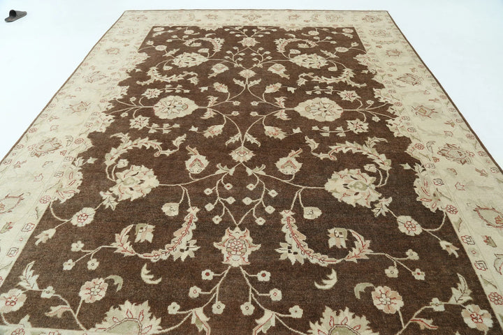 Indian Ziegler Rug 8' 8" x 11' 1" Hand-Knotted | No. AT33543