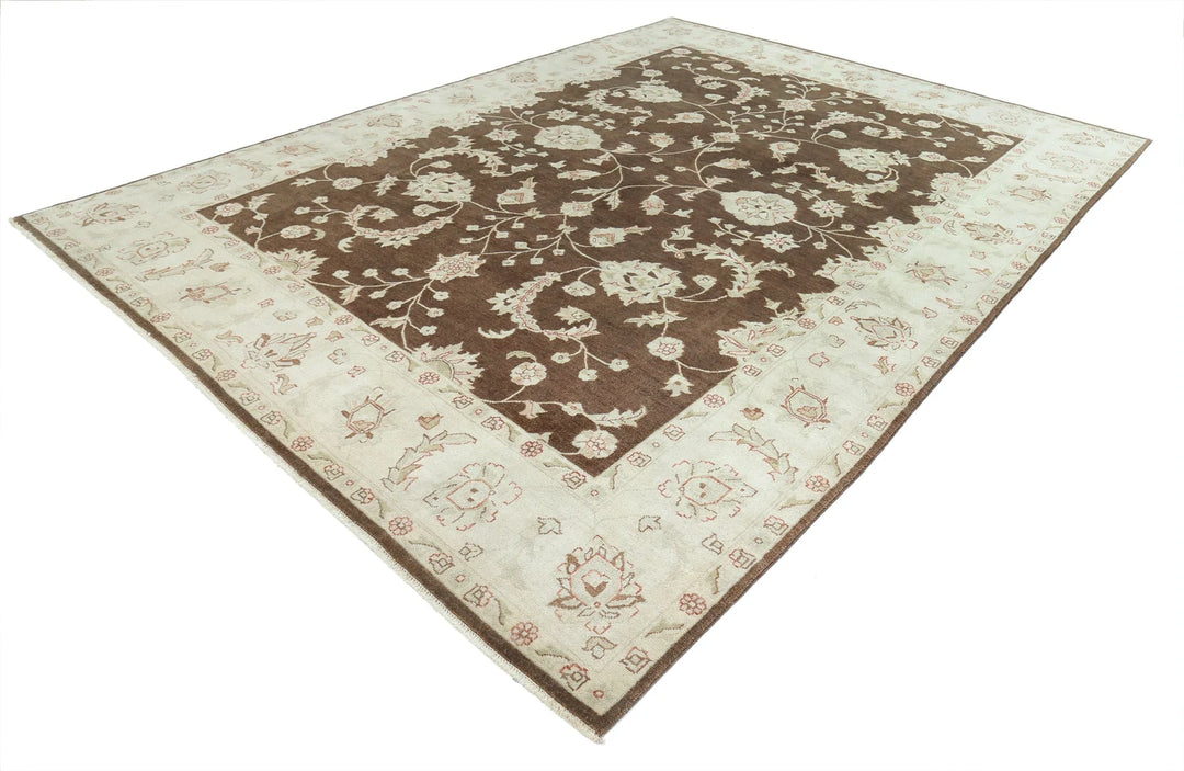 Indian Ziegler Rug 8' 8" x 11' 1" Hand-Knotted | No. AT33543