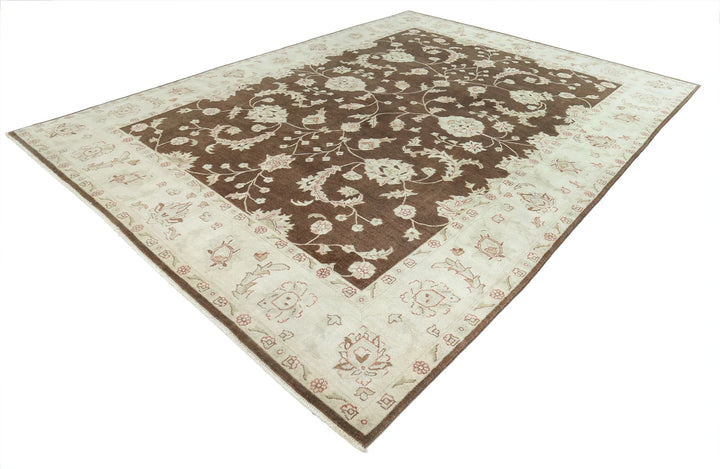 Indian Ziegler Rug 8' 8" x 11' 1" Hand-Knotted | No. AT33543