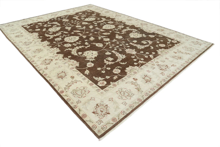 Indian Ziegler Rug 8' 8" x 11' 1" Hand-Knotted | No. AT33543