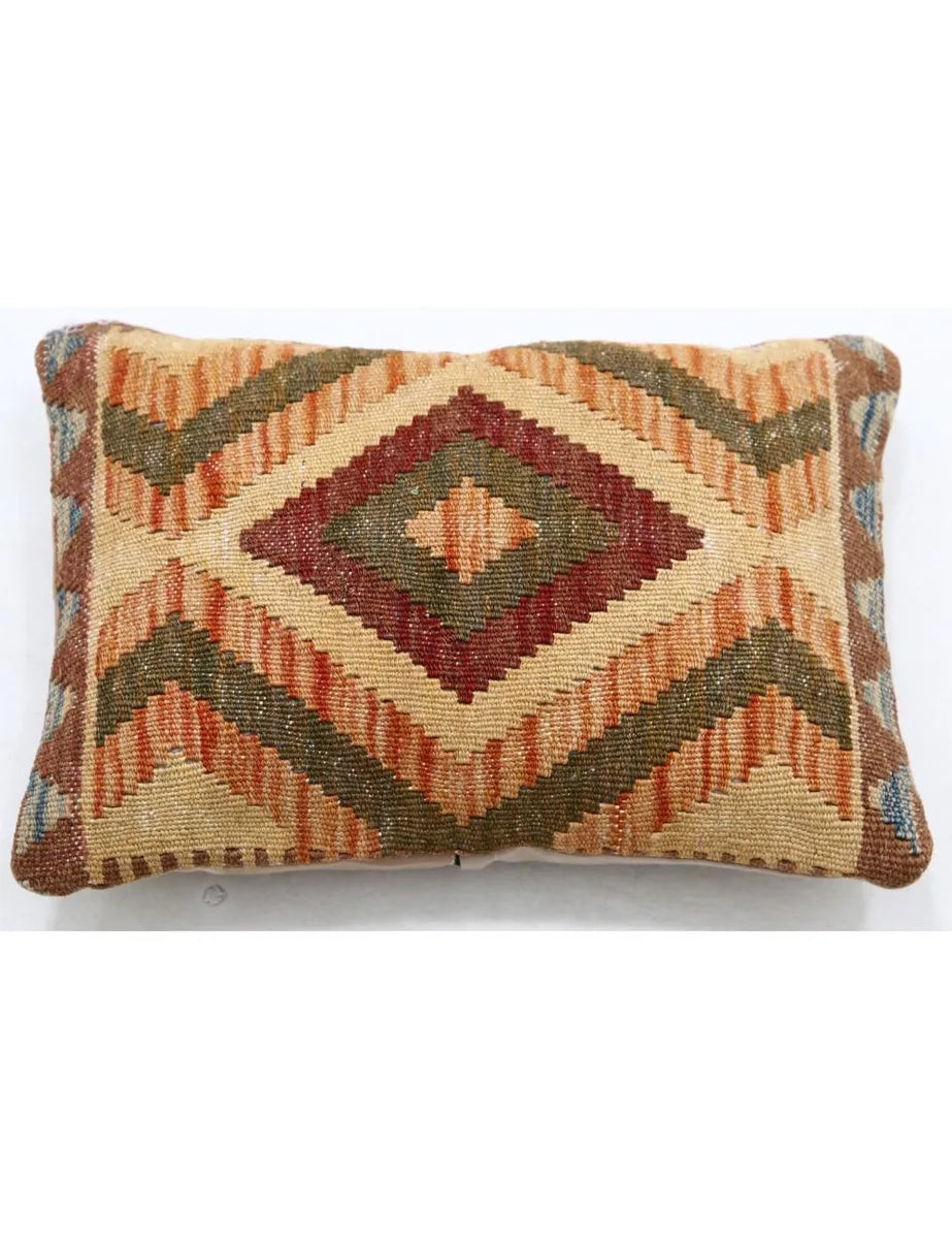 Afghan Tribal Pillow 1' 0" x 1' 5" Hand-Woven | No. AT33595