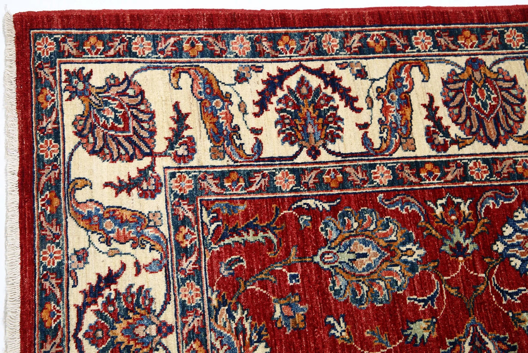 Afghan Ziegler Farhan Rug 5'7" x 7'10" Hand-Knotted | No. AT33678