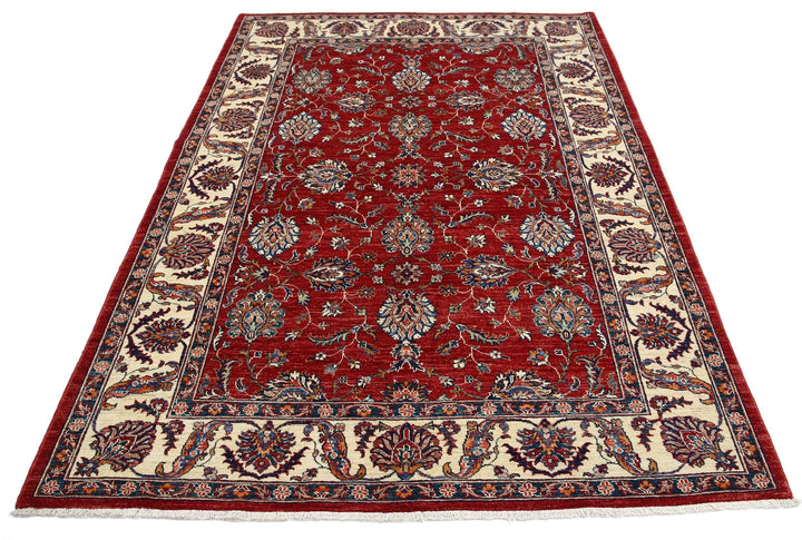 Afghan Ziegler Farhan Rug 5'7" x 7'10" Hand-Knotted | No. AT33678