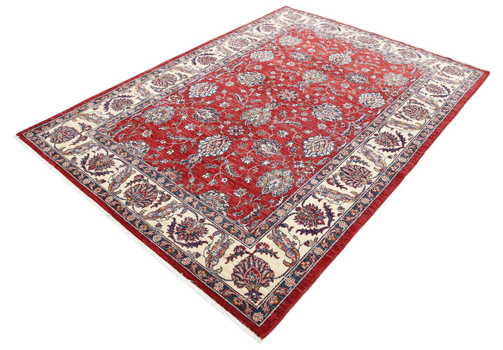 Afghan Ziegler Farhan Rug 5'7" x 7'10" Hand-Knotted | No. AT33678