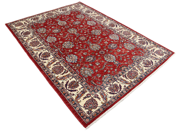 Afghan Ziegler Farhan Rug 5'7" x 7'10" Hand-Knotted | No. AT33678