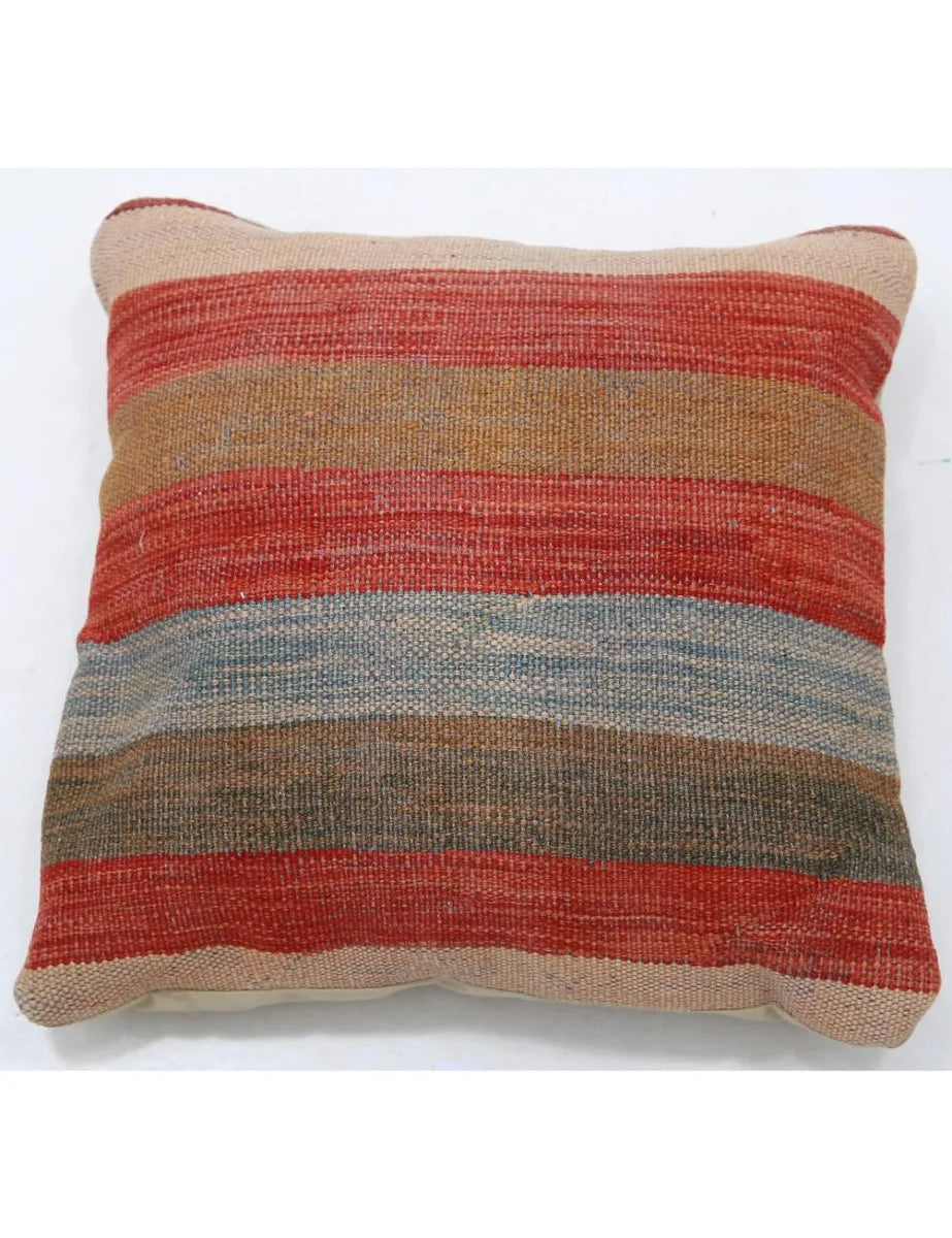 Afghan Tribal Pillow 1' 5" x 1' 5" Hand-Woven | No. AT33751