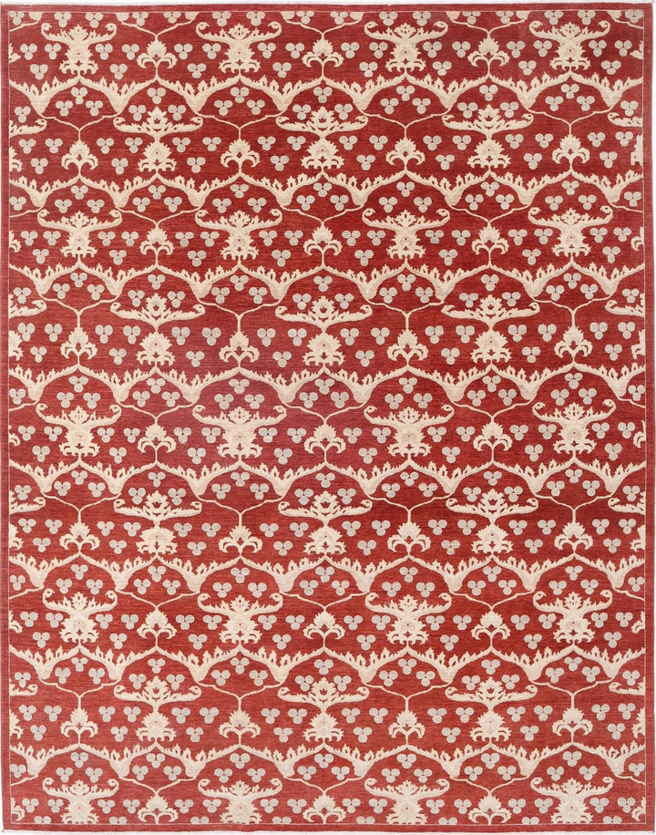Afghan Oriental Rug 9' 4" x 12' 1" Hand-Knotted | No. AT33804