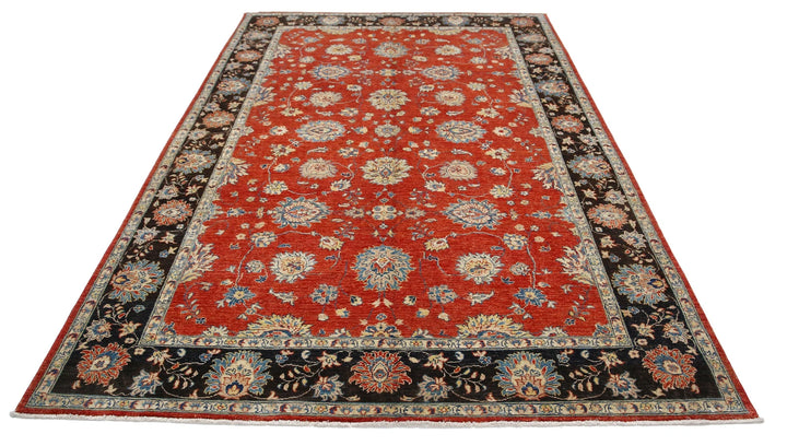Afghan Ziegler Farhan Rug 6' 5" x 9' 5" Hand-Knotted | No. AT33846