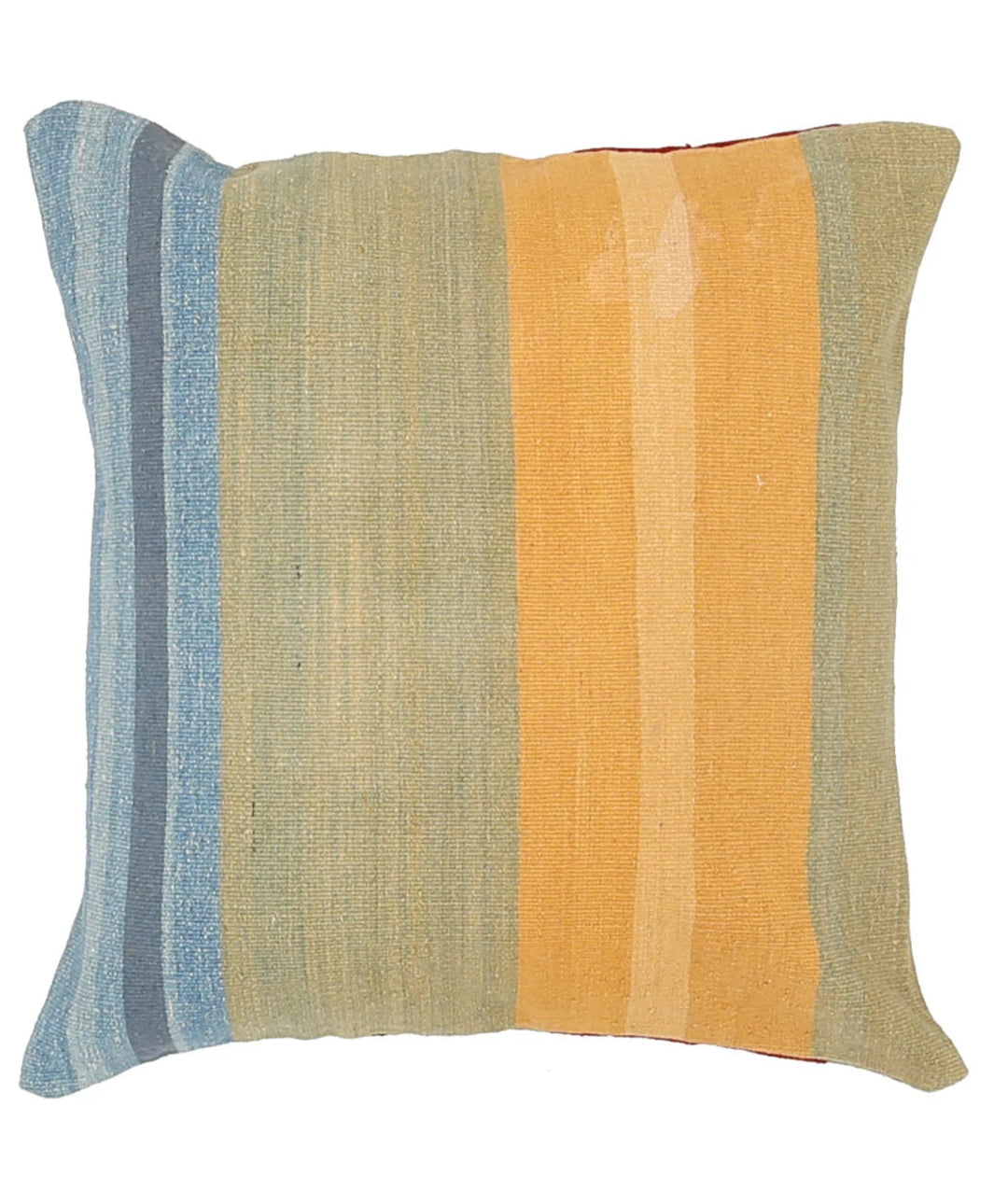 Pakistani Modern Stripe Pillow 2' 2" x 2' 2" Hand-Knotted | No. AT34005