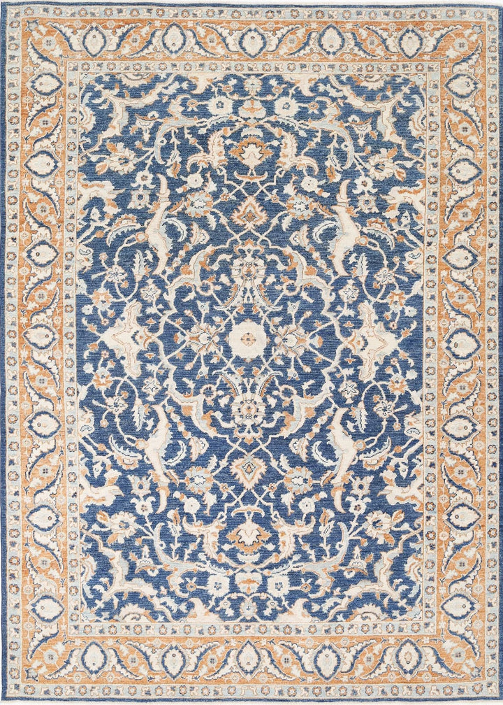 Afghan Oushak Rug 9' 2" x 12' 11" Hand-Knotted | No. AT34078