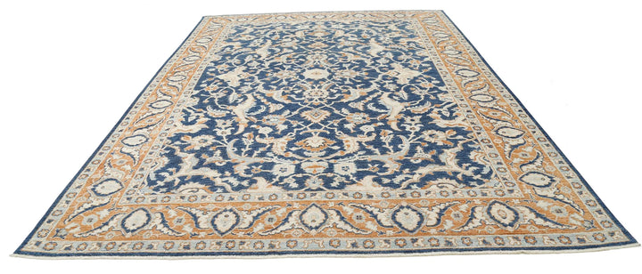 Afghan Oushak Rug 9' 2" x 12' 11" Hand-Knotted | No. AT34078