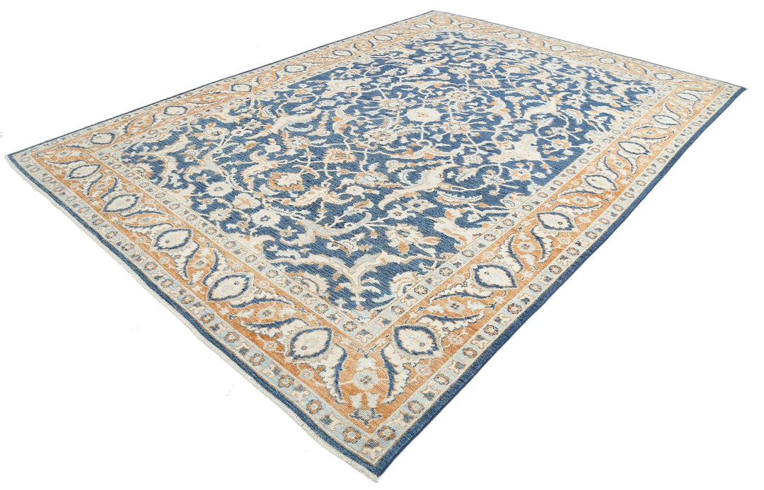 Afghan Oushak Rug 9' 2" x 12' 11" Hand-Knotted | No. AT34078
