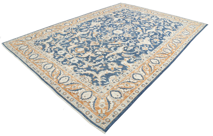 Afghan Oushak Rug 9' 2" x 12' 11" Hand-Knotted | No. AT34078