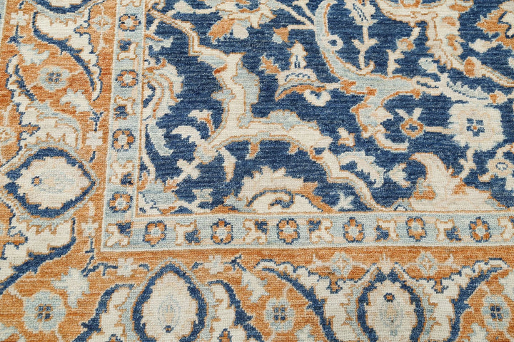 Afghan Oushak Rug 9' 2" x 12' 11" Hand-Knotted | No. AT34078