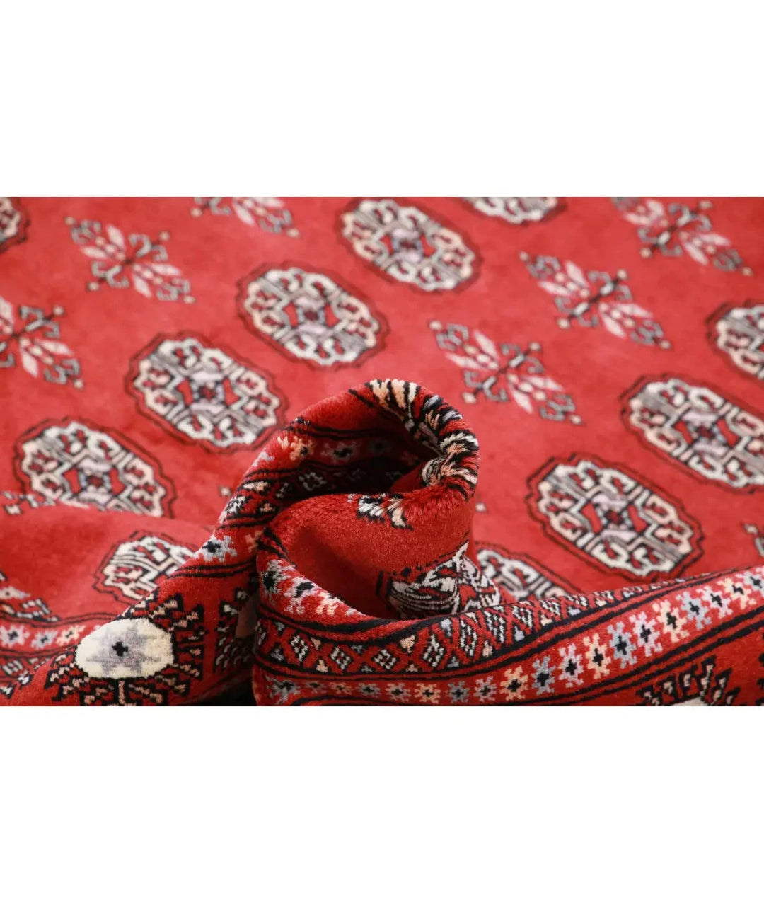 Pakistani Bokhara Rug 7' 11" x 10' 0" Hand-Knotted | No. AT34204