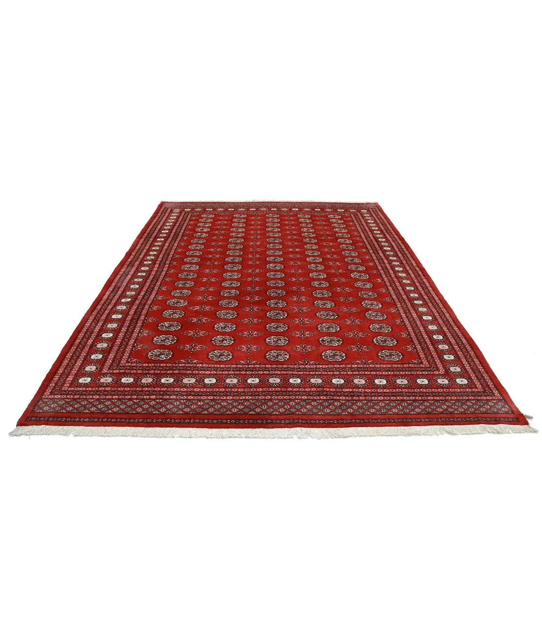 Pakistani Bokhara Rug 7' 11" x 10' 0" Hand-Knotted | No. AT34204