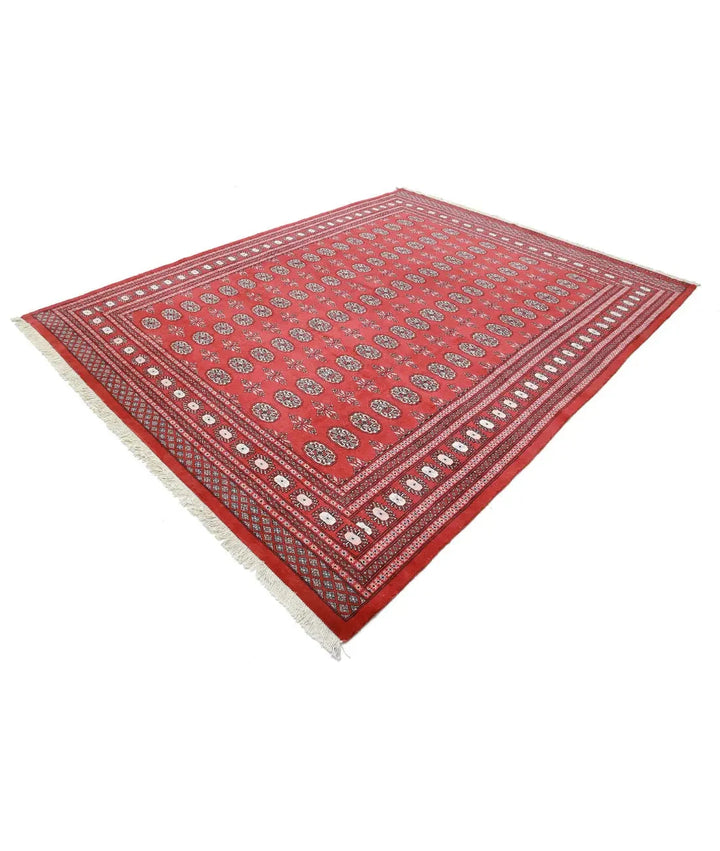 Pakistani Bokhara Rug 7' 11" x 10' 0" Hand-Knotted | No. AT34204