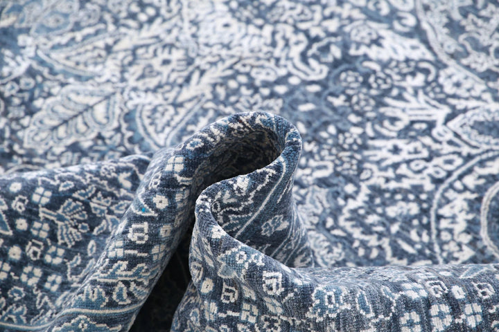 Grey Afghan Ziegler Rug 8' 2" x 10' 8" Hand-Knotted | No. AT34206